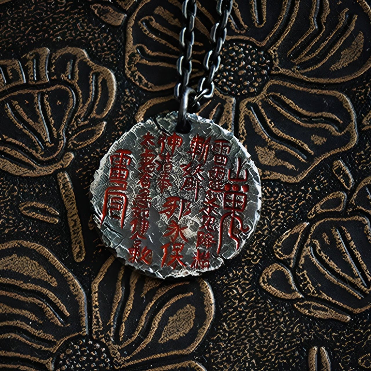 Wear FengShui 999 Sterling Silver 24k Gold Bagua Tai Chi Yin Yang Design Mountain Ghosts Spend Money Harmony Necklace Pendant