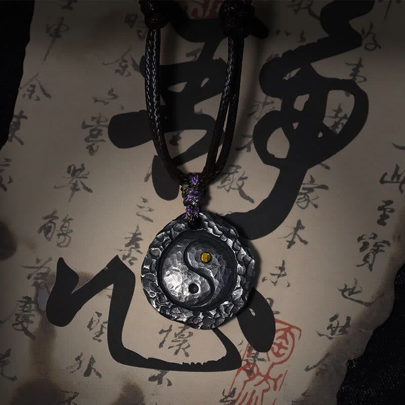 Wear FengShui 999 Sterling Silver Tai Chi Yin Yang Design Harmony Necklace Pendant