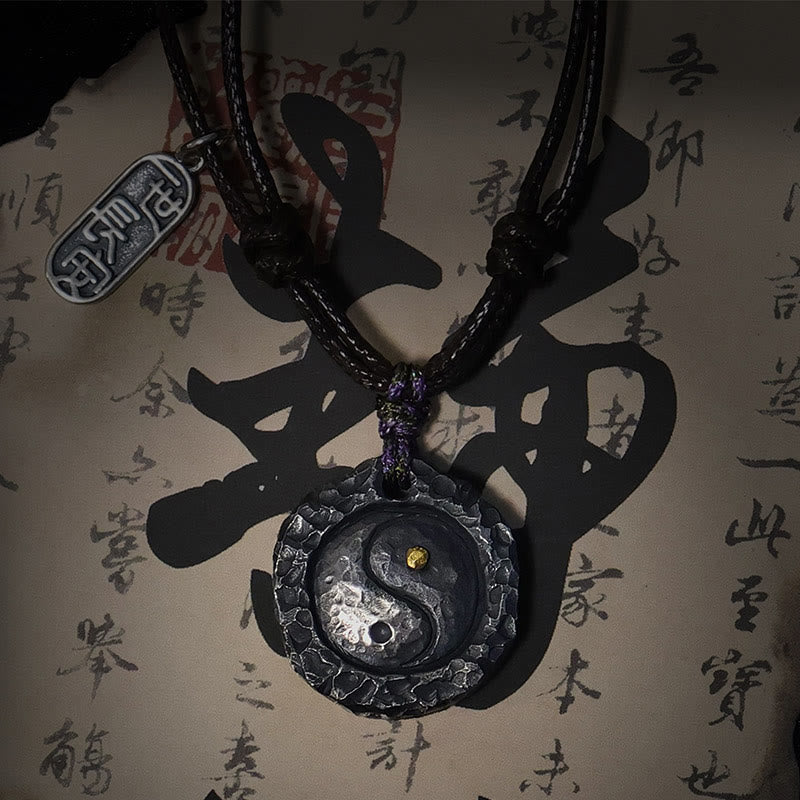 Wear FengShui 999 Sterling Silver Tai Chi Yin Yang Design Harmony Necklace Pendant