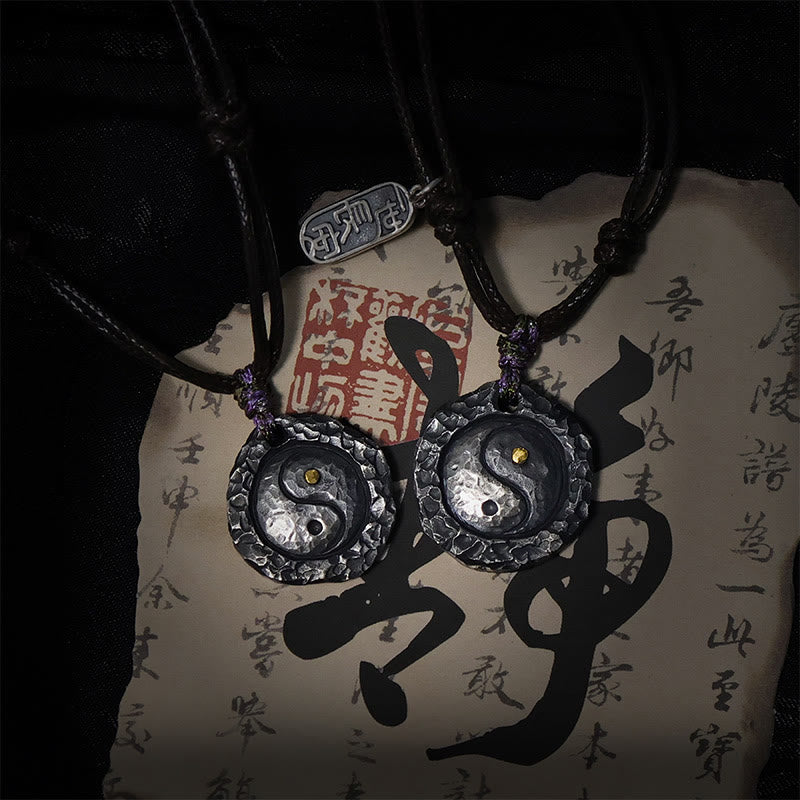 Wear FengShui 999 Sterling Silver Tai Chi Yin Yang Design Harmony Necklace Pendant