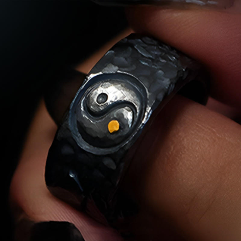 Wear FengShui 999 Sterling Silver Yin Yang Balance Ring
