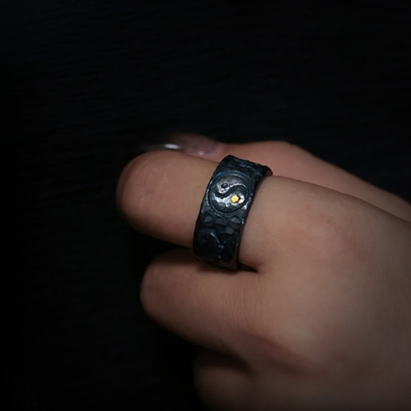 Wear FengShui 999 Sterling Silver Yin Yang Balance Ring