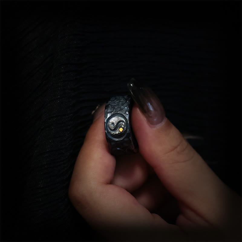 Wear FengShui 999 Sterling Silver Yin Yang Balance Ring