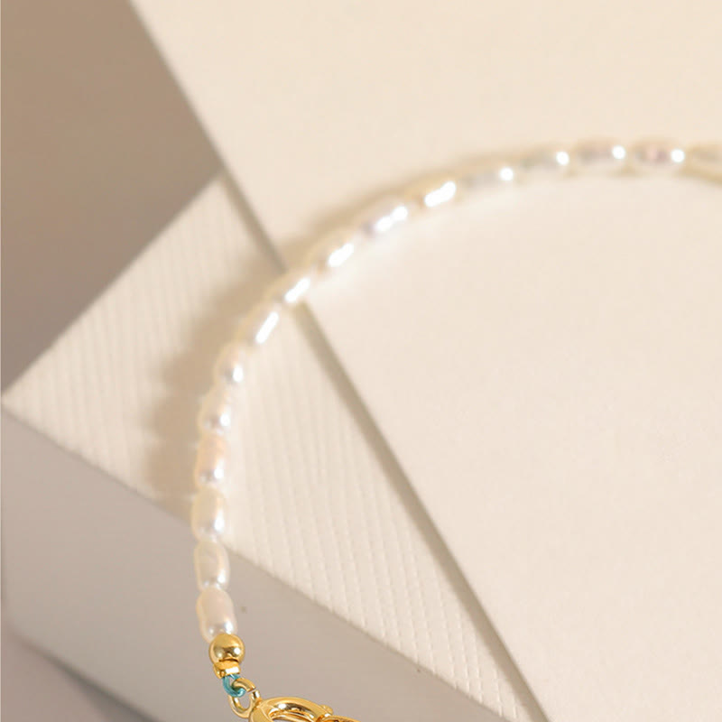 Wear FengShui 2mm Turquoise Pearl Ultra-thin Beads 14k Gold Plated Copper Wisdom Bracelet