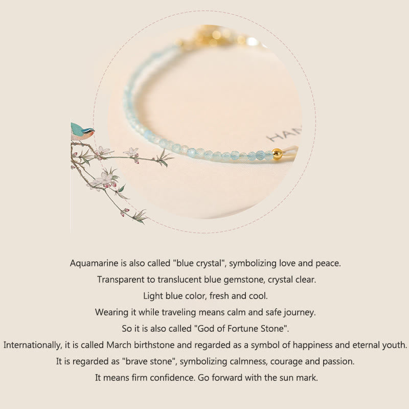 Wear FengShui 2mm Turquoise Pearl Ultra-thin Beads 14k Gold Plated Copper Wisdom Bracelet