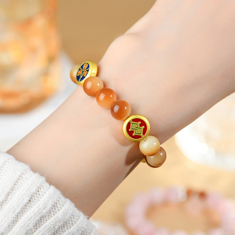Wear FengShui Bodhi Seed Five Directions Gods of Wealth Wisdom Bracelet
