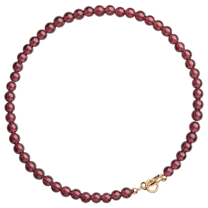 Wear FengShui 3mm Natural Small Garnet Ultra-Thin Beads Protection Bracelet