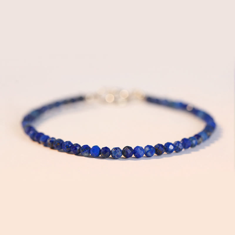 Wear FengShui Small Lazurite Ultra-Thin Beads Balance Bracelet