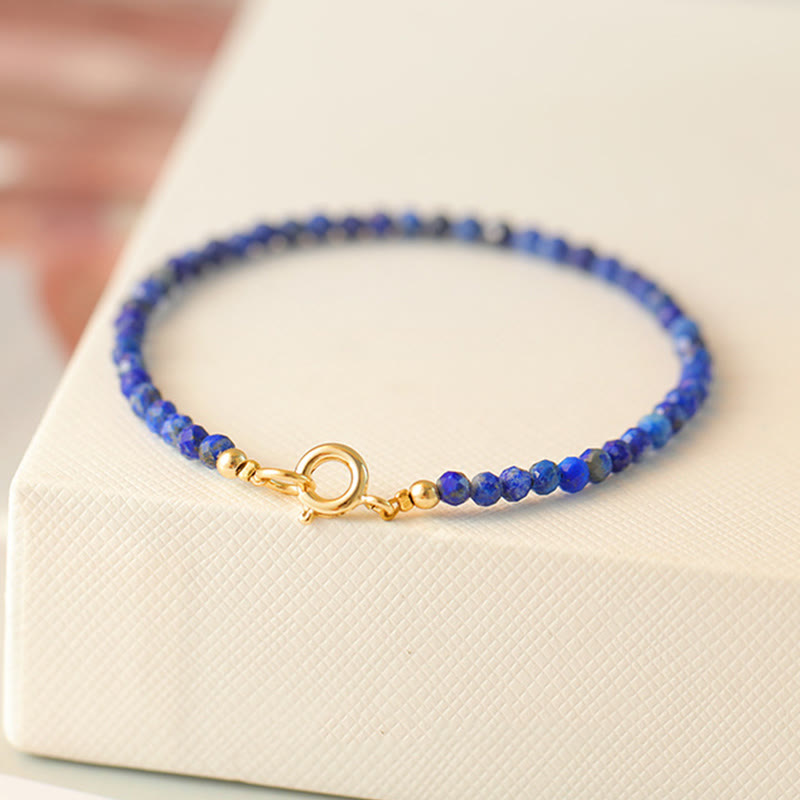 Wear FengShui Small Lazurite Ultra-Thin Beads Balance Bracelet