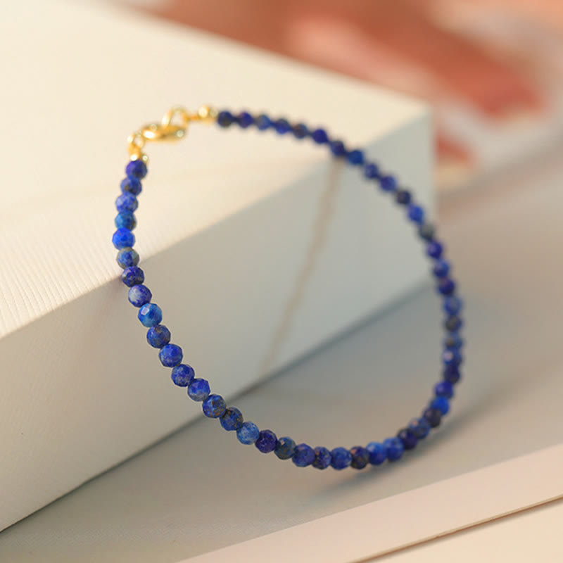 Wear FengShui Small Lazurite Ultra-Thin Beads Balance Bracelet