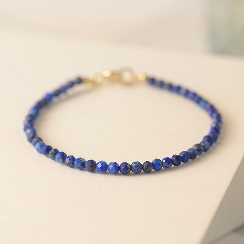 Wear FengShui Small Lazurite Ultra-Thin Beads Balance Bracelet