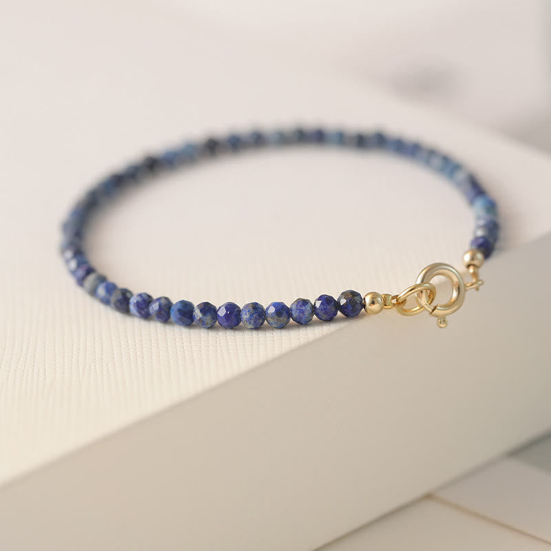 Wear FengShui Small Lazurite Ultra-Thin Beads Balance Bracelet