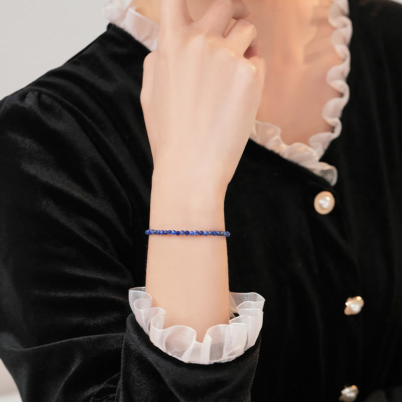 Wear FengShui Small Lazurite Ultra-Thin Beads Balance Bracelet