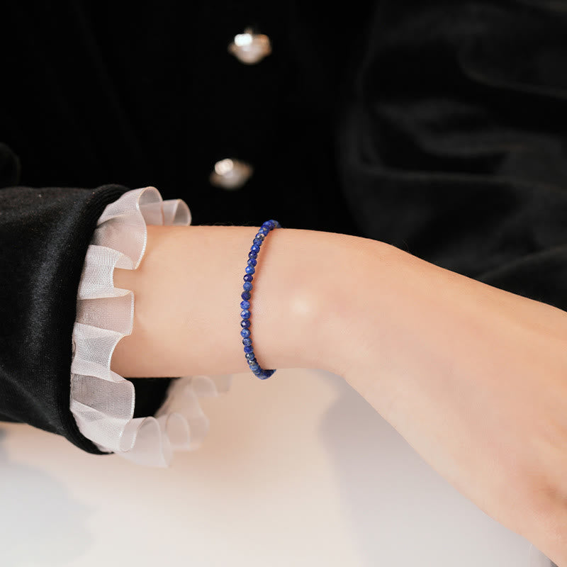Wear FengShui Small Lazurite Ultra-Thin Beads Balance Bracelet