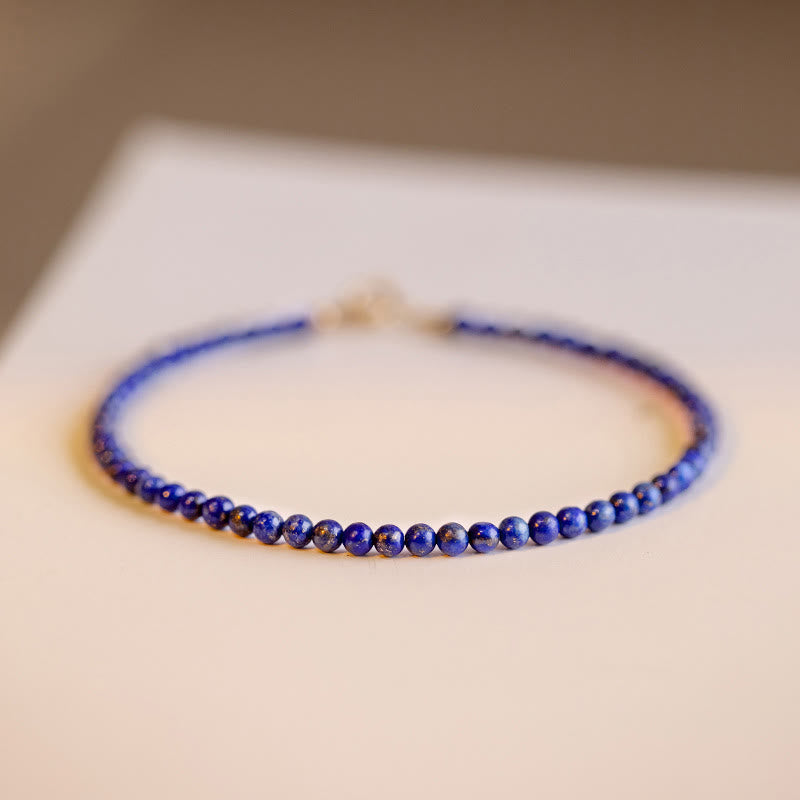 Wear FengShui Small Lazurite Ultra-Thin Beads Balance Bracelet
