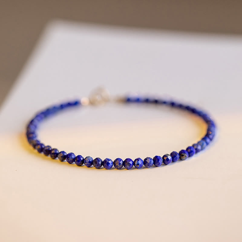 Wear FengShui Small Lazurite Ultra-Thin Beads Balance Bracelet