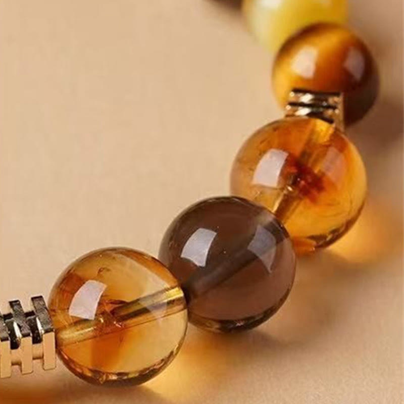 Wear FengShui Citrine Topaz Tiger Eye Happiness Bracelet