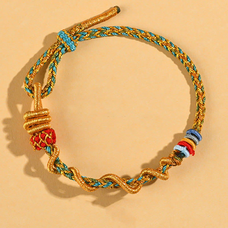 Wear FengShui Colorful String Snake Dragon Year of the Snake Luck Bracelet