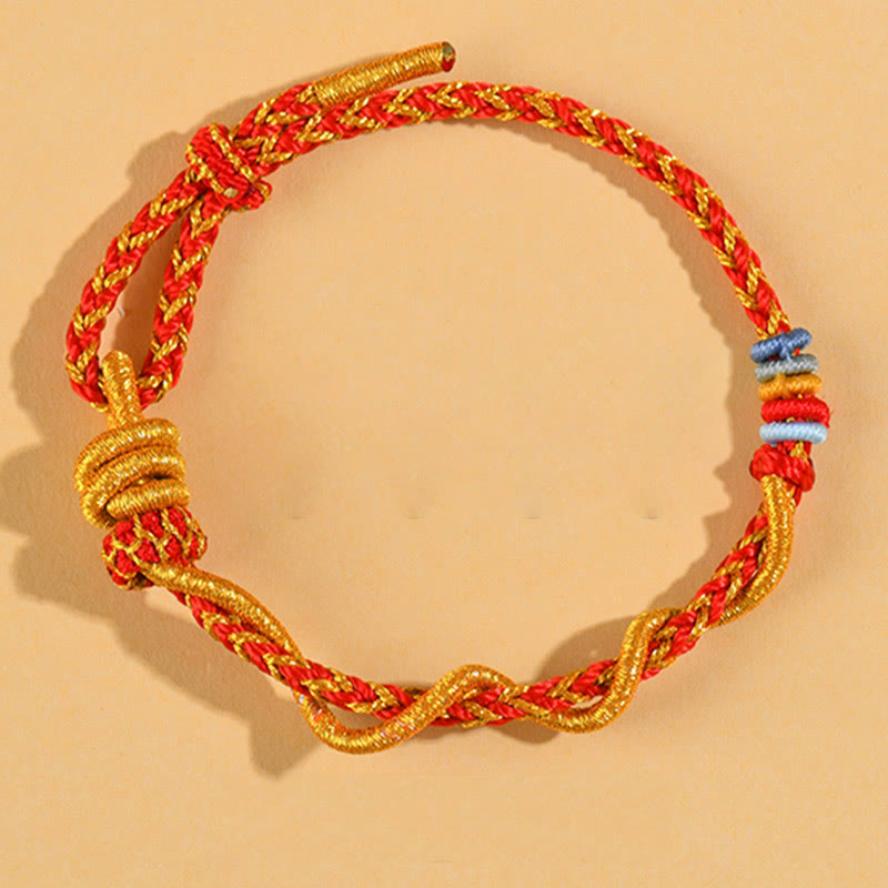 Wear FengShui Colorful String Snake Dragon Year of the Snake Luck Bracelet