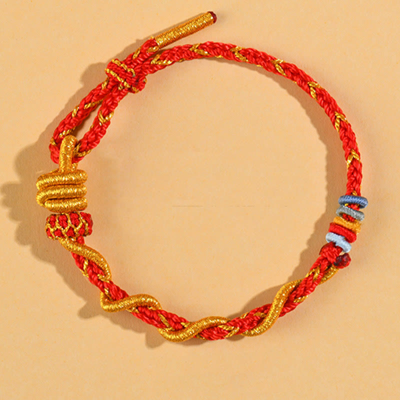 Wear FengShui Colorful String Snake Dragon Year of the Snake Luck Bracelet