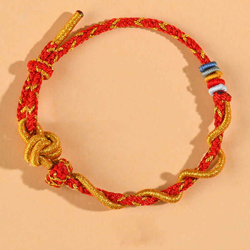 Wear FengShui Colorful String Snake Dragon Year of the Snake Luck Bracelet