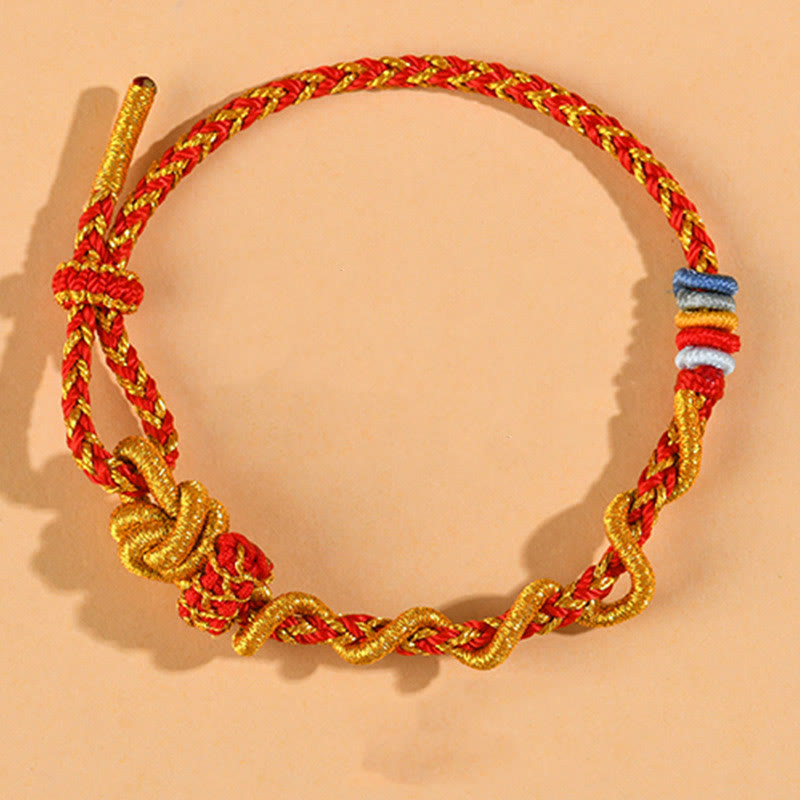 Wear FengShui Colorful String Snake Dragon Year of the Snake Luck Bracelet