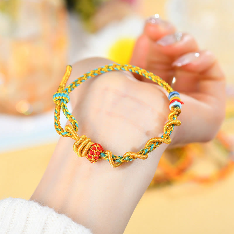 Wear FengShui Colorful String Snake Dragon Year of the Snake Luck Bracelet