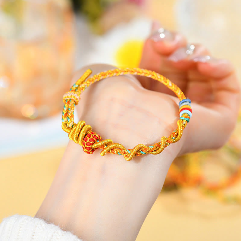 Wear FengShui Colorful String Snake Dragon Year of the Snake Luck Bracelet