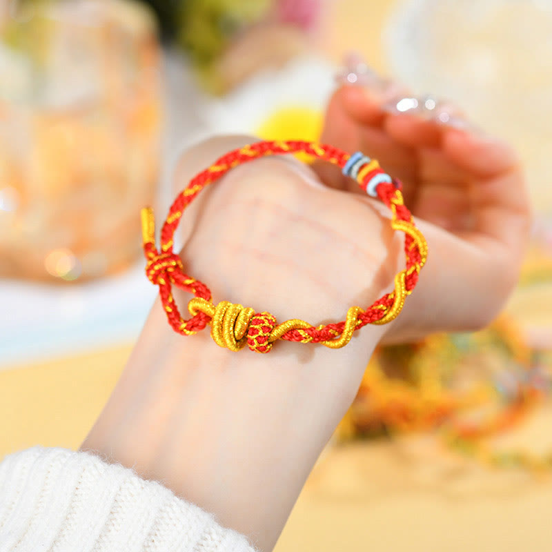 Wear FengShui Colorful String Snake Dragon Year of the Snake Luck Bracelet