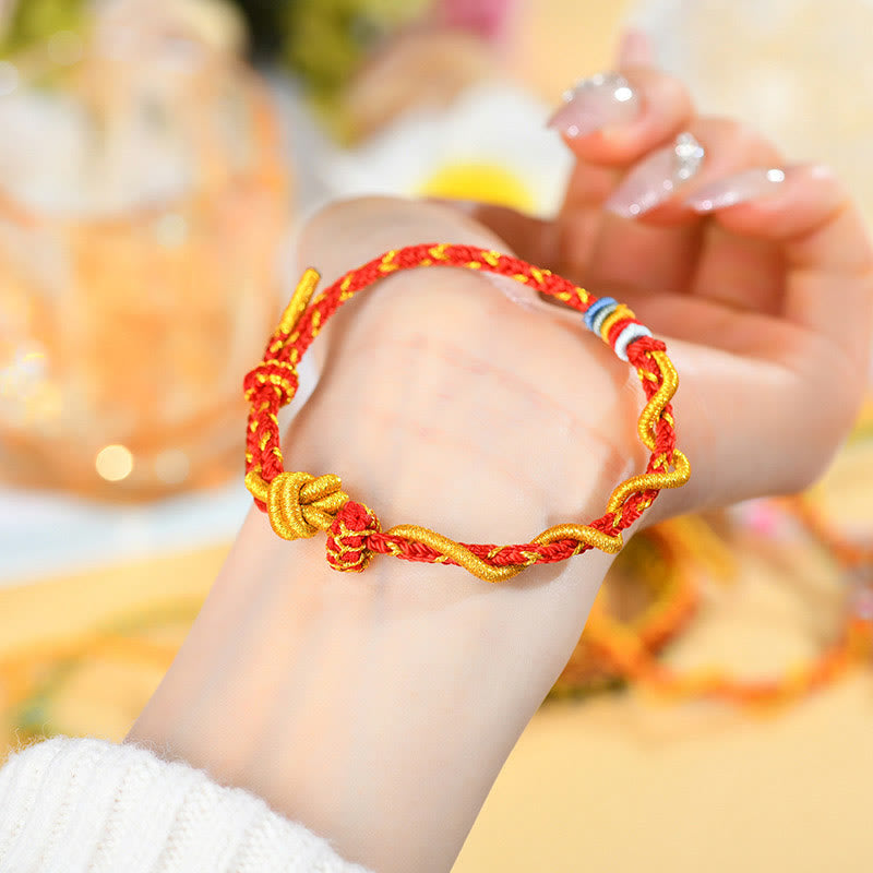 Wear FengShui Colorful String Snake Dragon Year of the Snake Luck Bracelet
