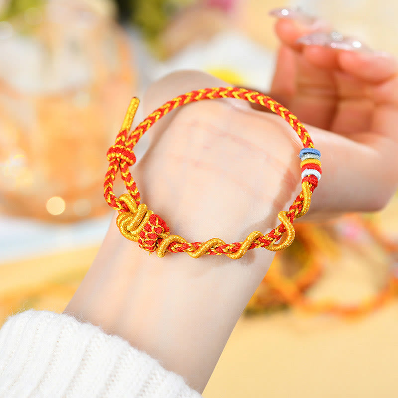 Wear FengShui Colorful String Snake Dragon Year of the Snake Luck Bracelet