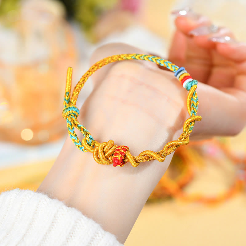 Wear FengShui Colorful String Snake Dragon Year of the Snake Luck Bracelet