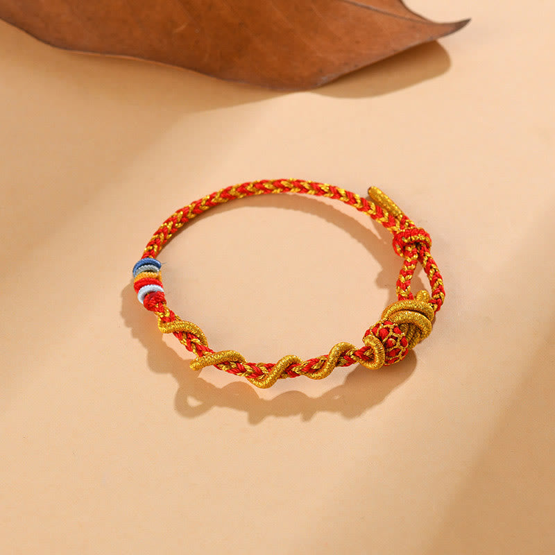 Wear FengShui Colorful String Snake Dragon Year of the Snake Luck Bracelet