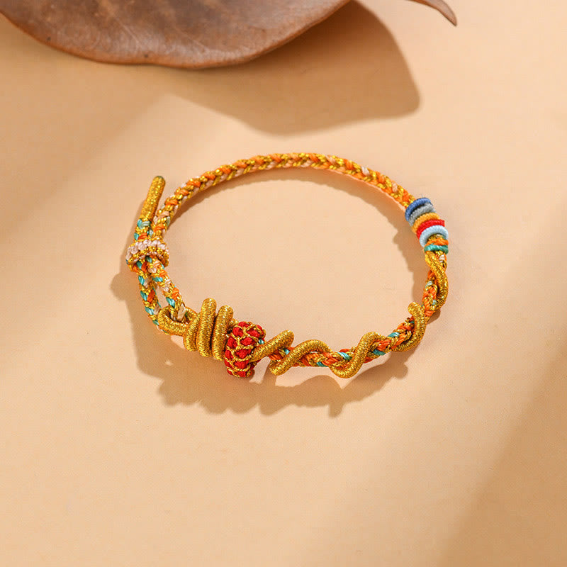 Wear FengShui Colorful String Snake Dragon Year of the Snake Luck Bracelet