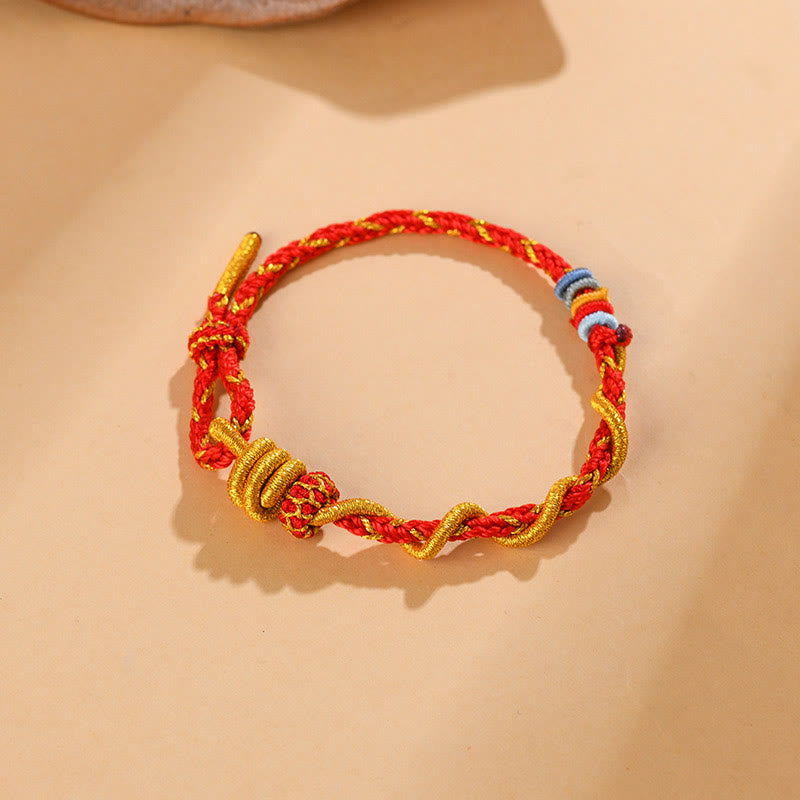 Wear FengShui Colorful String Snake Dragon Year of the Snake Luck Bracelet
