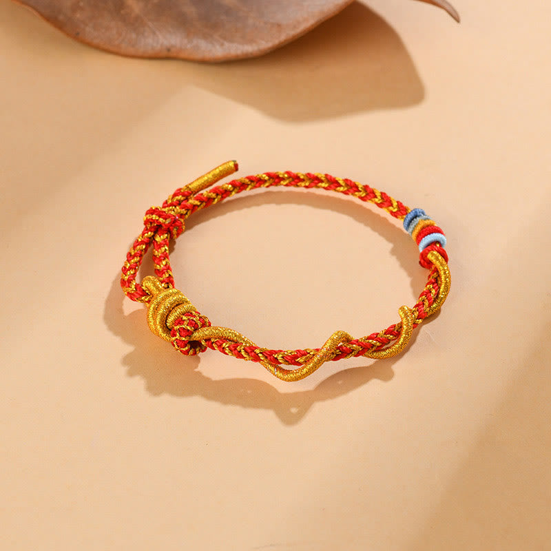 Wear FengShui Colorful String Snake Dragon Year of the Snake Luck Bracelet