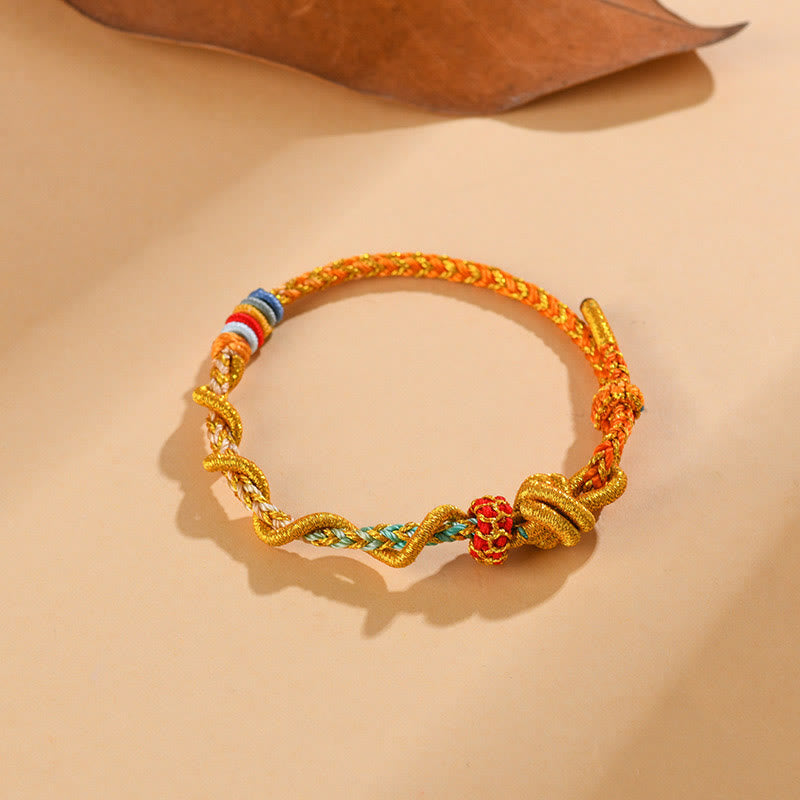 Wear FengShui Colorful String Snake Dragon Year of the Snake Luck Bracelet