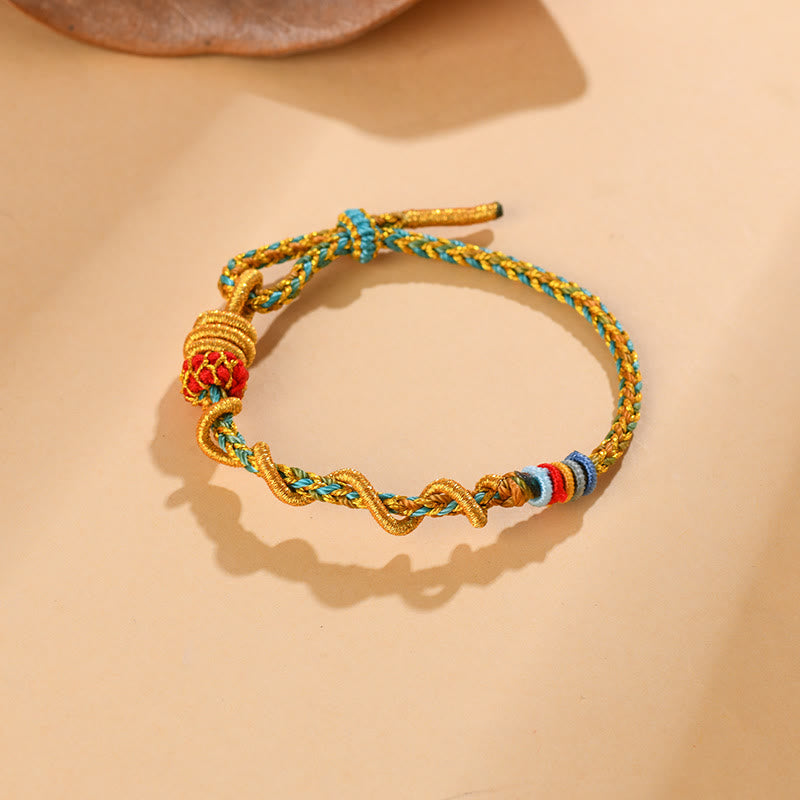 Wear FengShui Colorful String Snake Dragon Year of the Snake Luck Bracelet