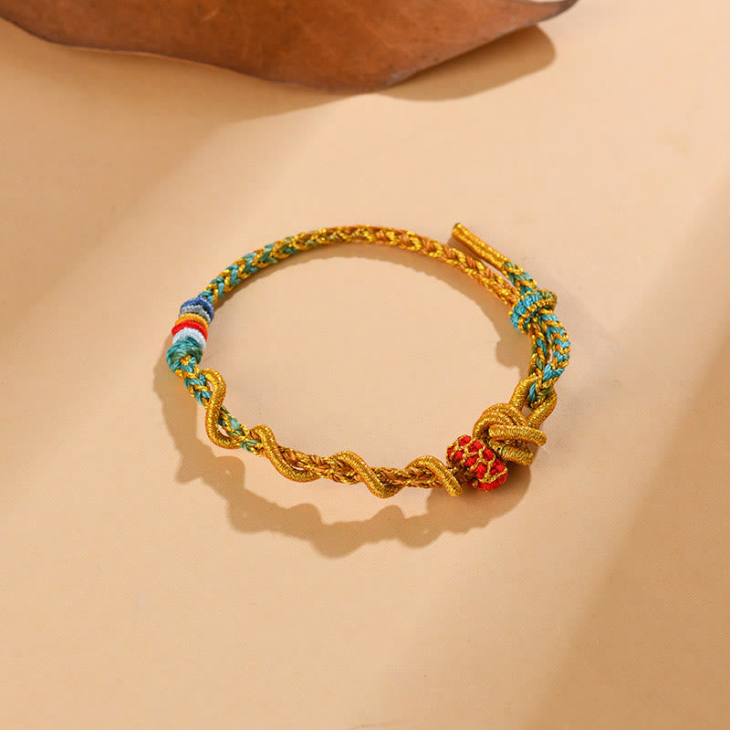 Wear FengShui Colorful String Snake Dragon Year of the Snake Luck Bracelet