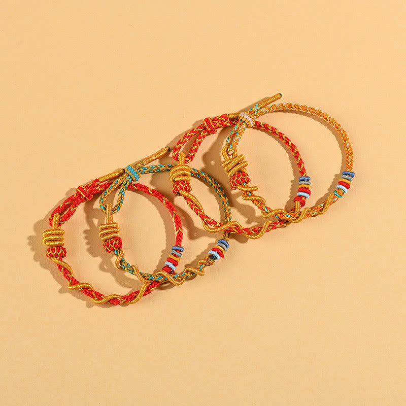 Wear FengShui Colorful String Snake Dragon Year of the Snake Luck Bracelet