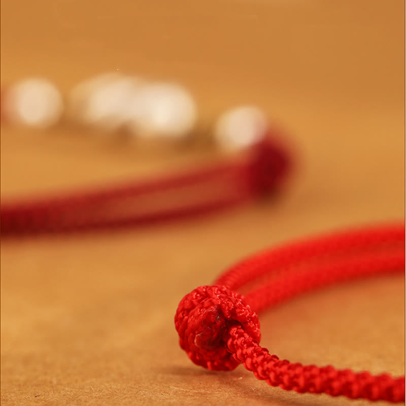 Wear FengShui Red String 999 Sterling Silver Year Of The Snake Anklet