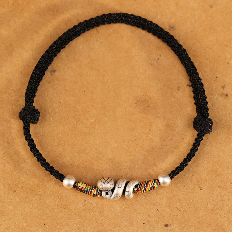 Wear FengShui Red String 999 Sterling Silver Year Of The Snake Anklet
