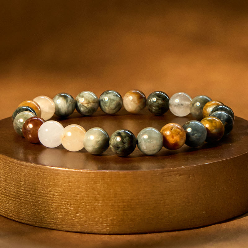 Wear FengShui Natural Eagle's Eye Stone Confidence Positive Bracelet
