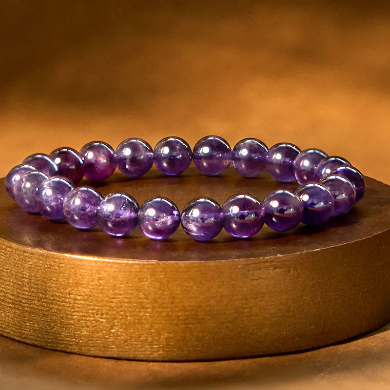 Wear FengShui Natural Amethyst Inner Peace Meditation Bracelet