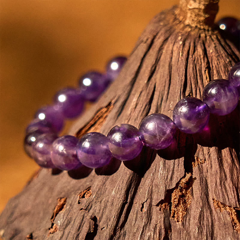 Wear FengShui Natural Amethyst Inner Peace Meditation Bracelet
