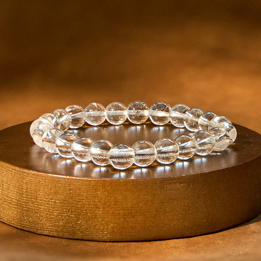 Wear FengShui Natural White Crystal Clarity Meditation Bracelet