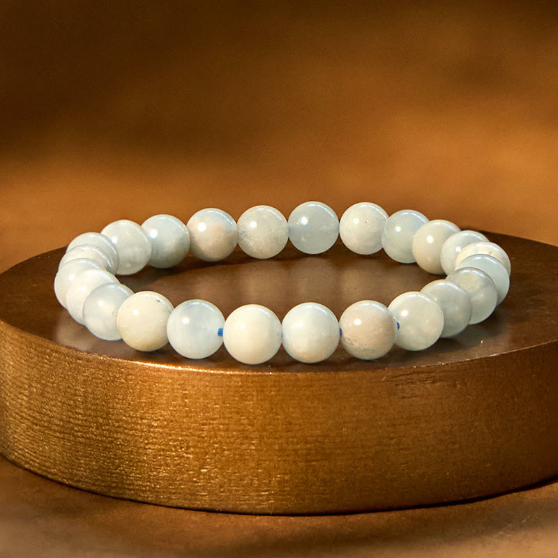 Wear FengShui Natural Aquamarine Healing Bead Bracelet
