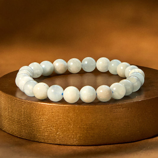 Wear FengShui Natural Aquamarine Healing Bead Bracelet