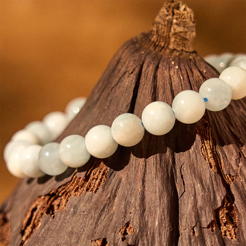 Wear FengShui Natural Aquamarine Healing Bead Bracelet