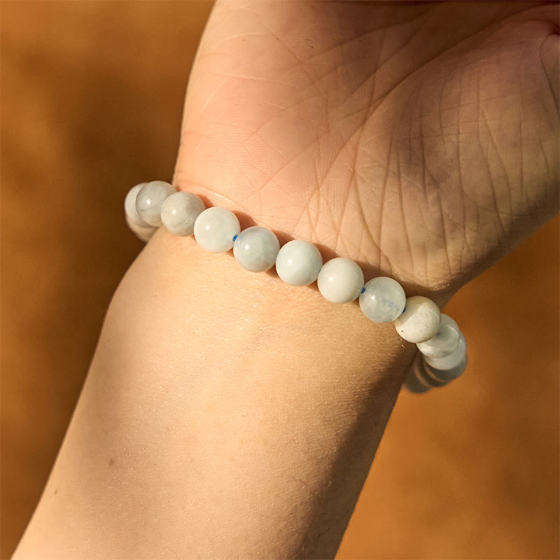 Wear FengShui Natural Aquamarine Healing Bead Bracelet